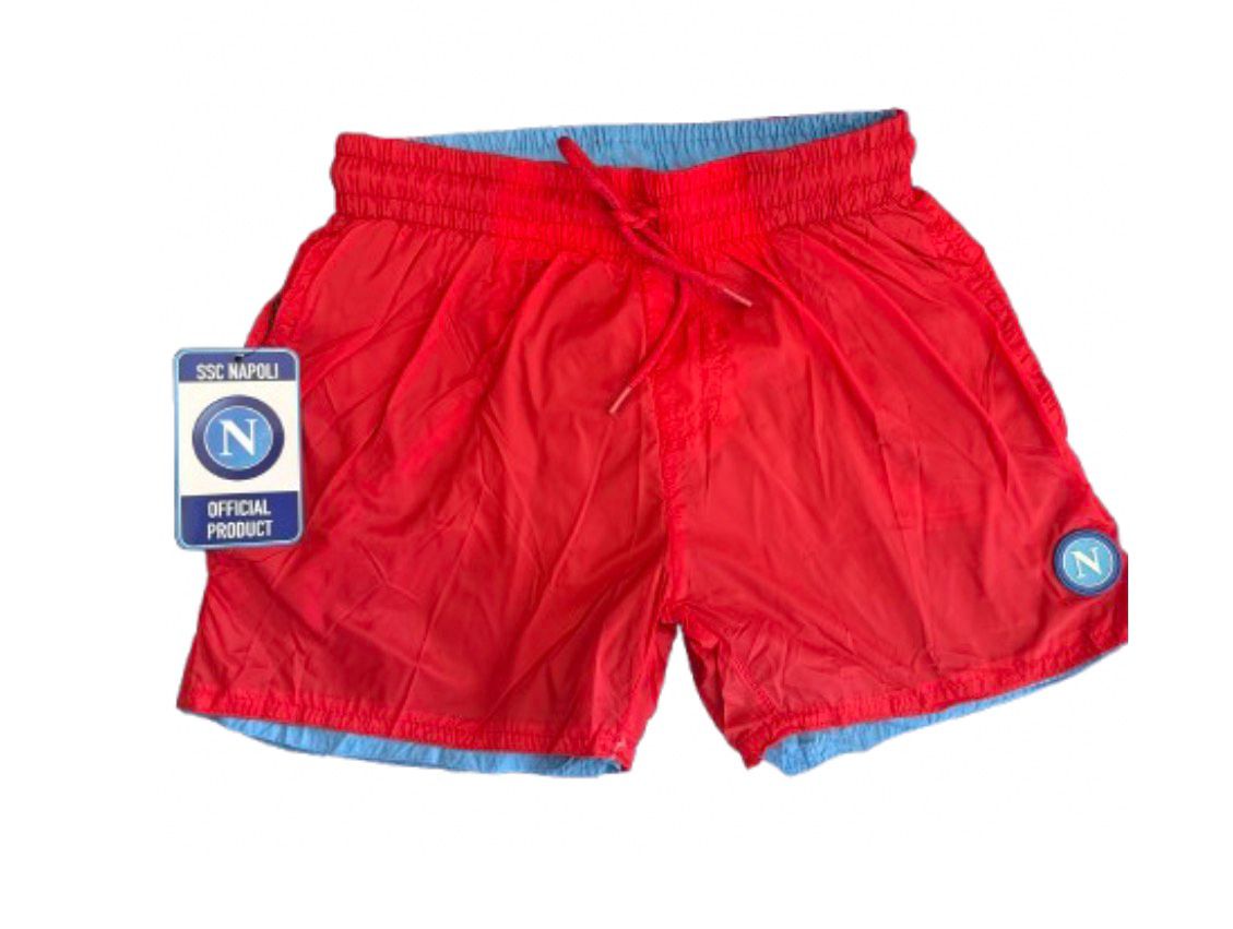 Costume da mare per bambini SSC Napoli colore rosso-celeste N90176