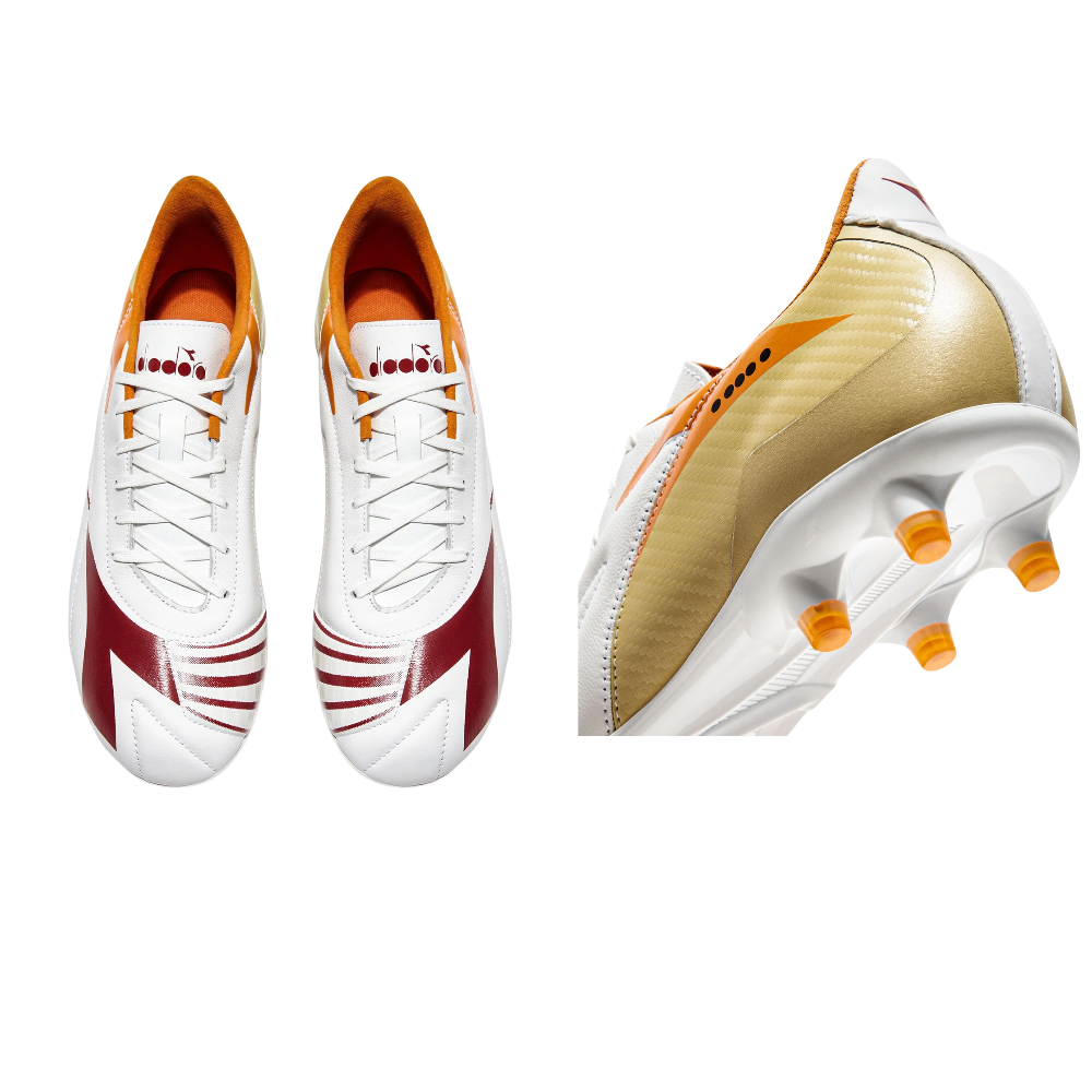 DIADORA Maximus Elite LT SLP12 FG - Bianco/Rosso/Arancione