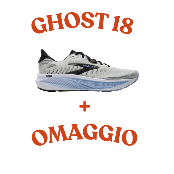 Scarpe da Running uomo BROOKS GHOST 18 White/Black/Open Air 110493 1D 172 + SCARPA IN OMAGGIO