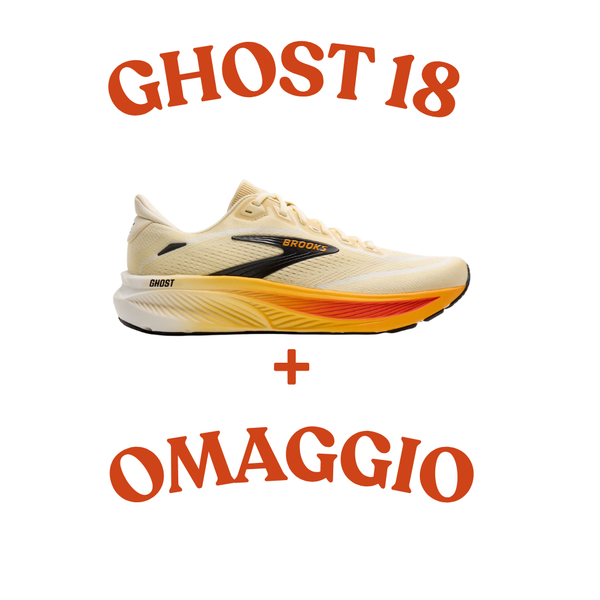 Scarpe da Running uomo BROOKS GHOST 18 Rutabaga/Tigerlily/Orange 110493 1D 281 + SCARPA IN OMAGGIO